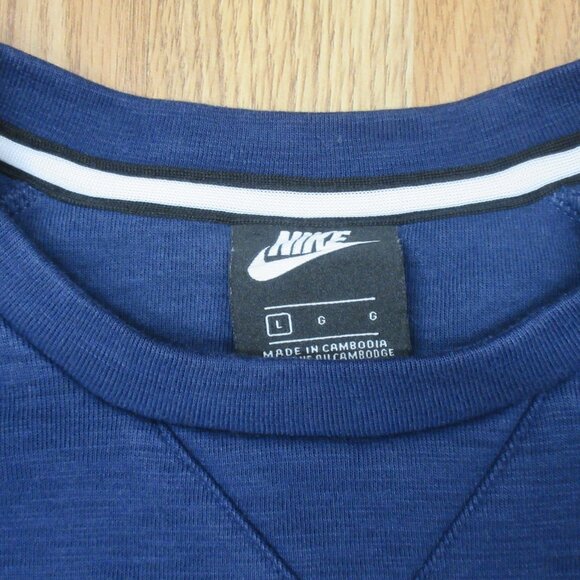CHELSEA FC NIKE SWEATSHIRT COTTON/POLY BLEND LONDON NAVY Sz LARGE, L - Picture 4 of 5